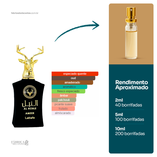 (Decant) Al Noble Ameer Perfumes Compartilhável