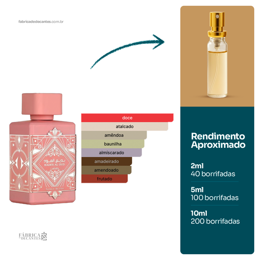 (Decant)  Bade'e Al OudNoble Blush Perfumes Feminino