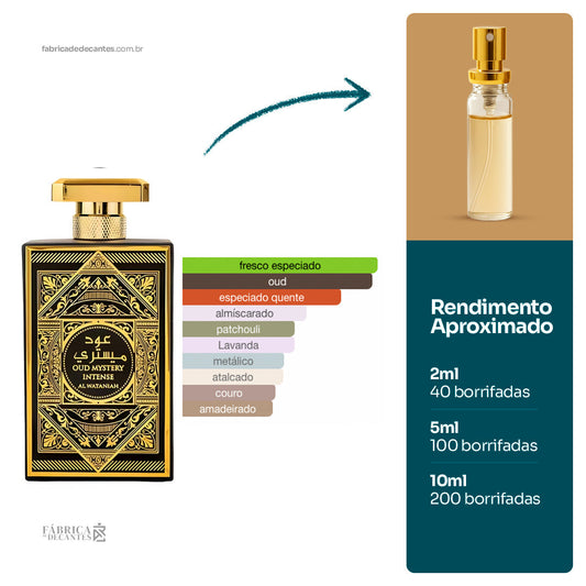 (Decant) Oud Mystery Intense Al Wataniah Compartilhável