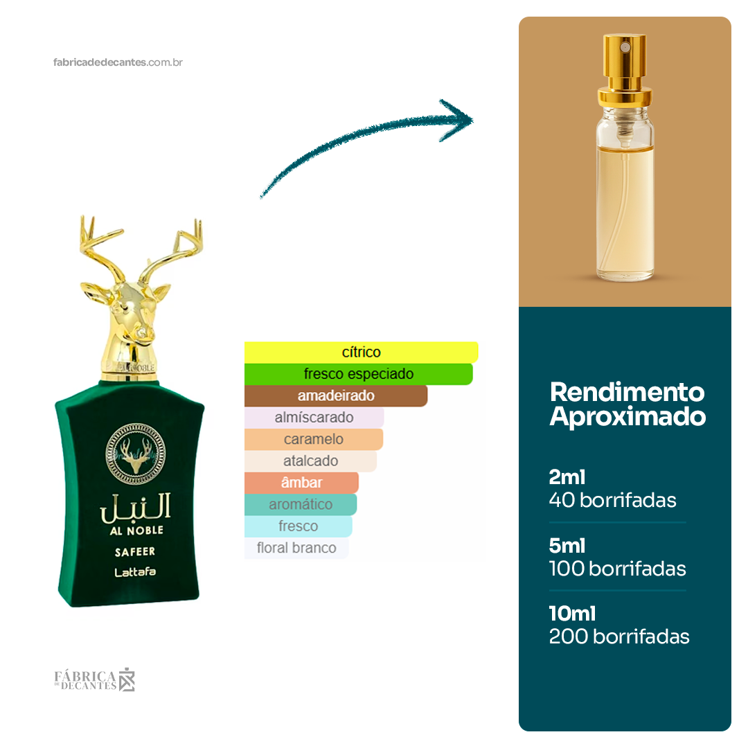 (Decant) Al Noble Safeer Perfumes Compartilhável