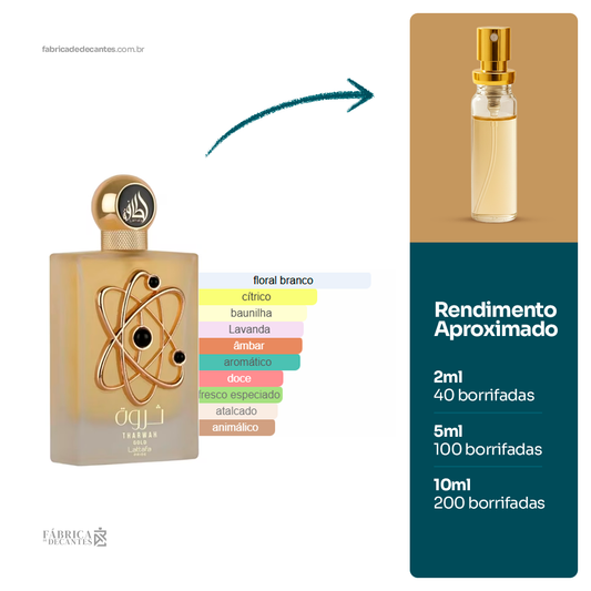 (Decant) Tharwah Gold Perfumes Feminino