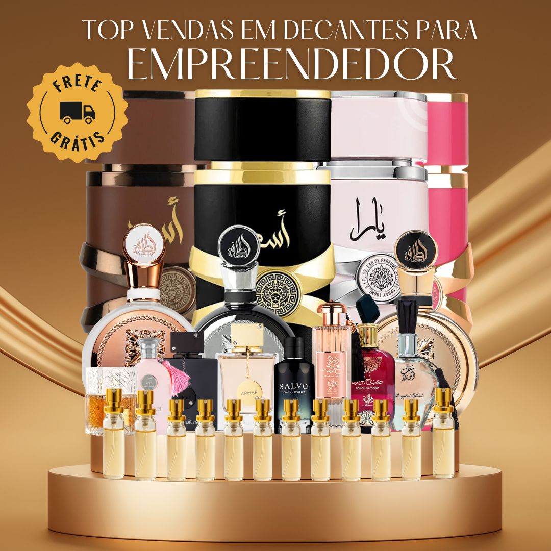 KIT TOP VENDAS EMPREENDEDOR - Combo Árabe com 15 Decants de 2ml ou 5ml