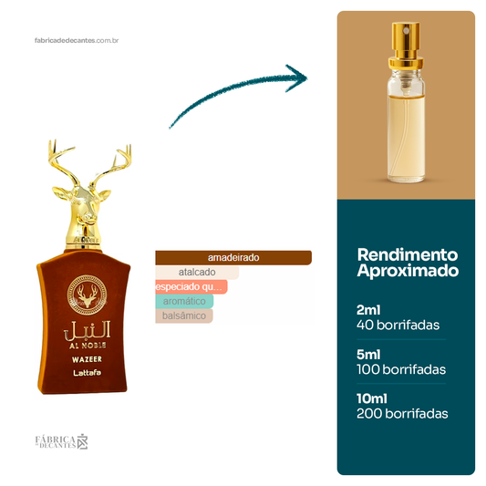 (Decant) Al Noble Wazeer Perfumes Compartilhável