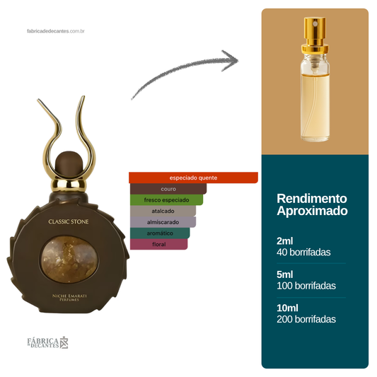 (Decant) Classic Stone Lattafa Perfumes Compartilhável