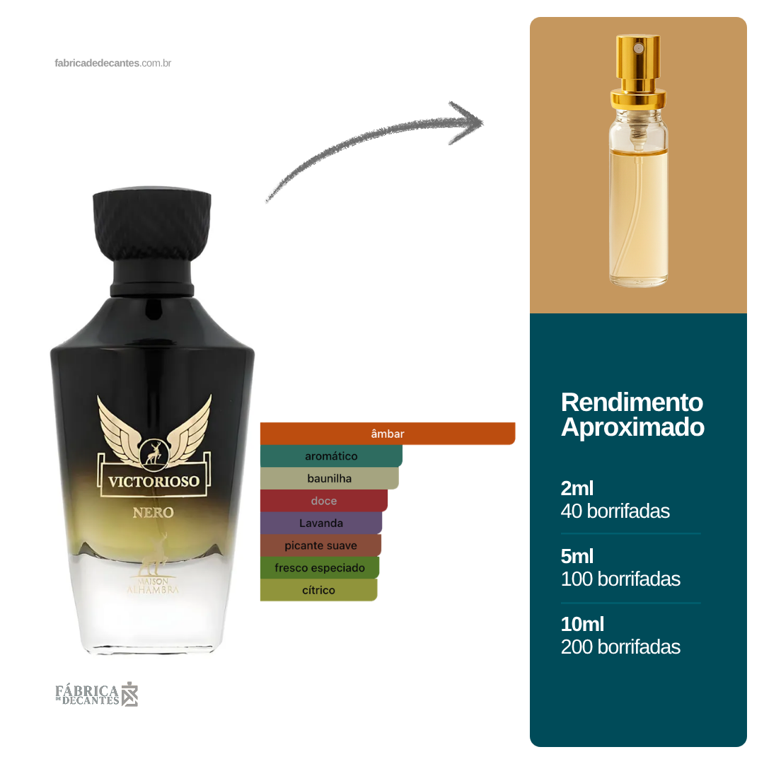(Decant) Victorioso Nero Maison Alhambra Masculino
